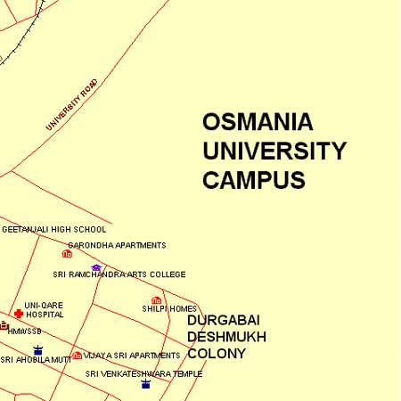 osmania university campus map University College Of Arts And Social Sciences Osmania O U osmania university campus map